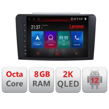Navigatie dedicata Lenovo Mercedes ML GL M-213 Octacore, 8 Gb RAM, 128 Gb Hdd, 4G, Qled 2K, DSP, Carplay AA, 360,Bluetooth